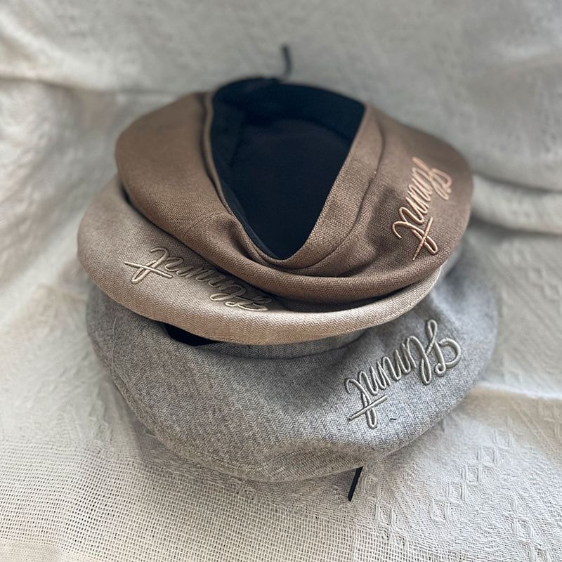 Embroidered Lettering Beret
