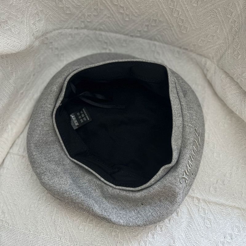 Embroidered Lettering Beret