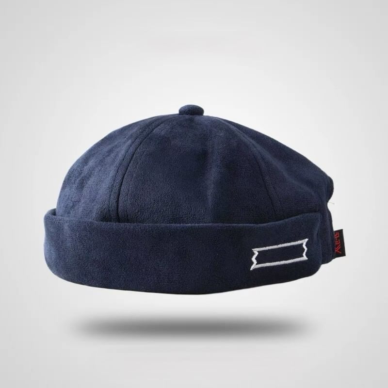 Embroidered Faux Suede Docker Hat