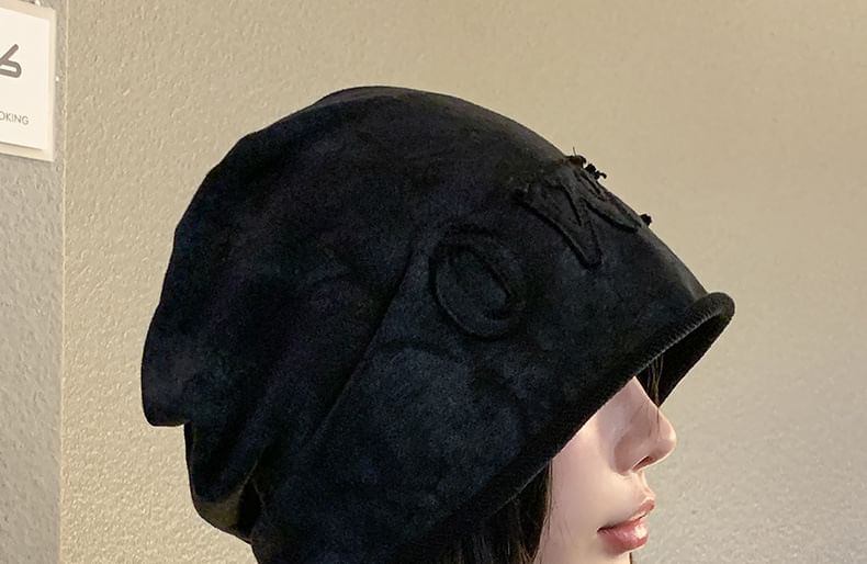 Dye Tie Lettering Beanie Applique