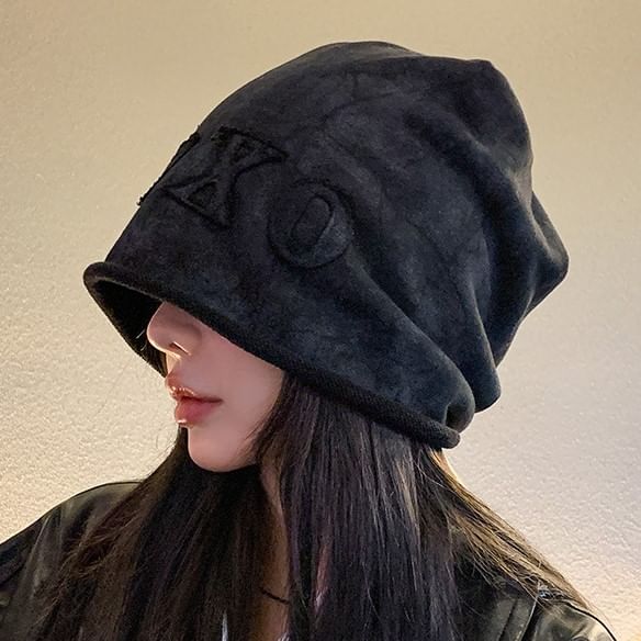 Dye Tie Lettering Beanie Applique