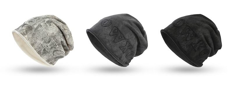 Dye Tie Lettering Beanie Applique