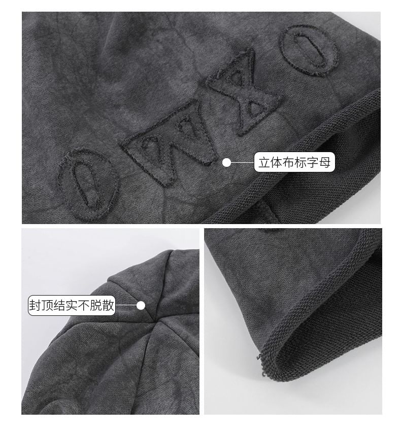 Dye Tie Lettering Beanie Applique