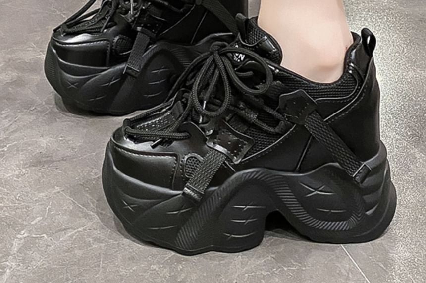 Hidden Platform Panel Sneakers Wedge