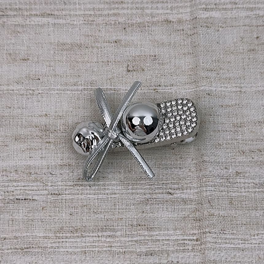 Bow Accent Alloy Hair Clip