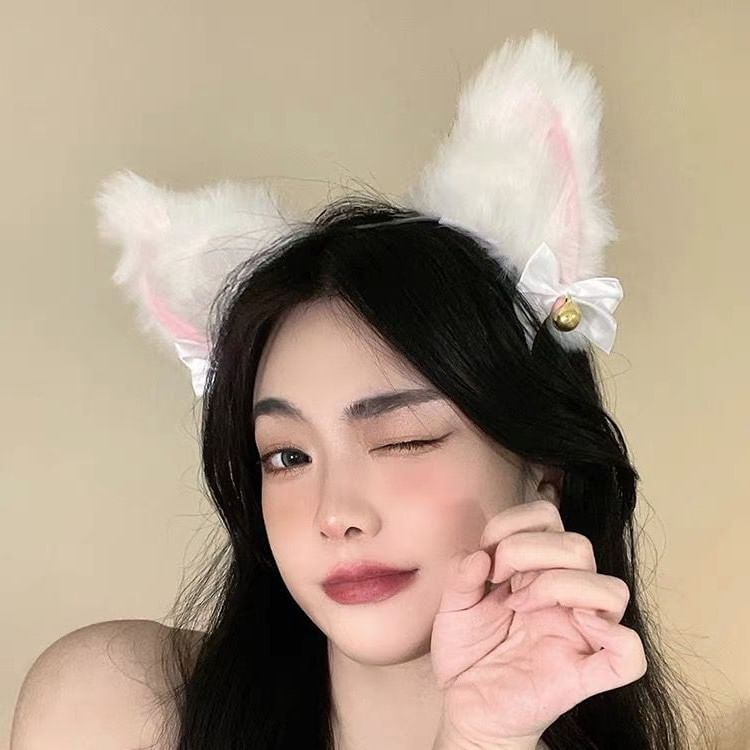 Chenille Cat Party Headband Ear Halloween