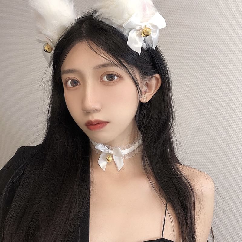 Chenille Cat Party Headband Ear Halloween