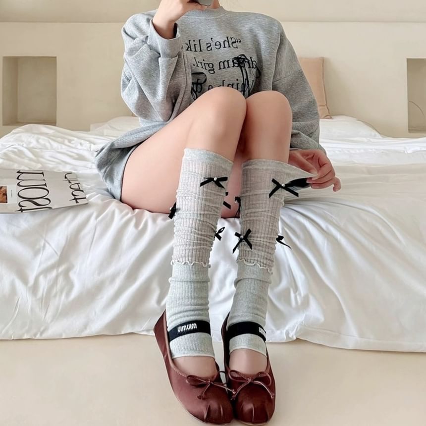 Jambières en tricot à nœud uni