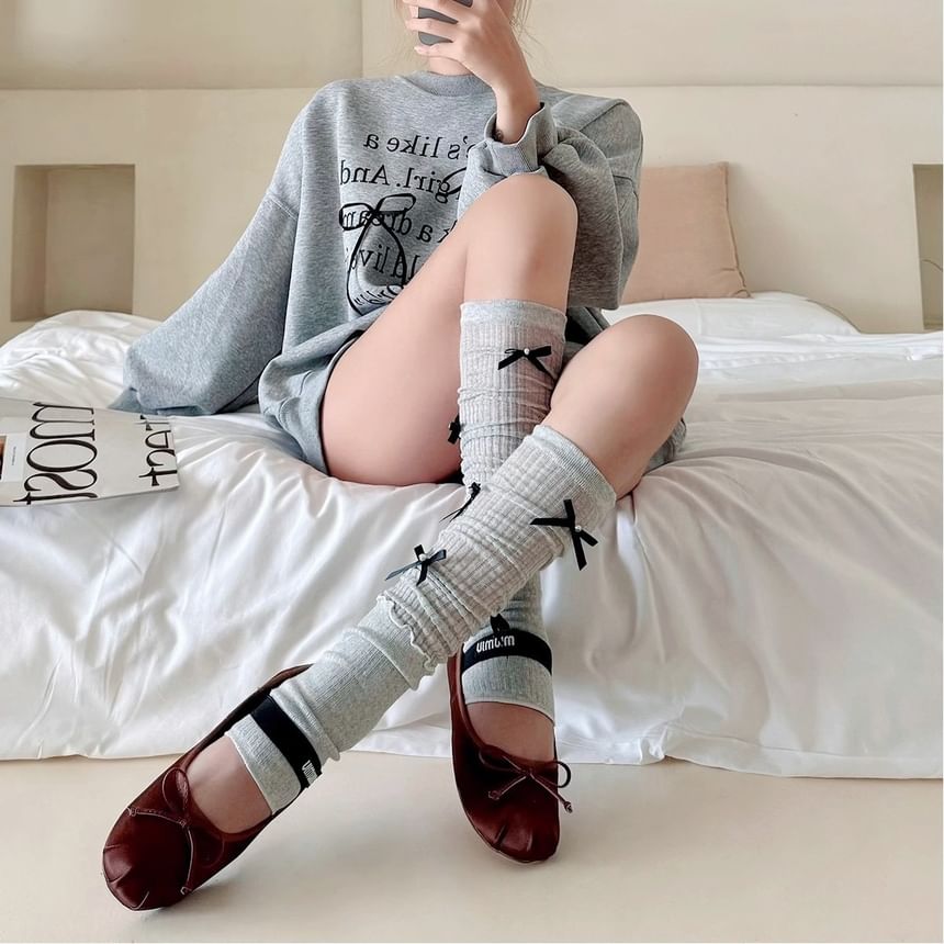 Jambières en tricot à nœud uni