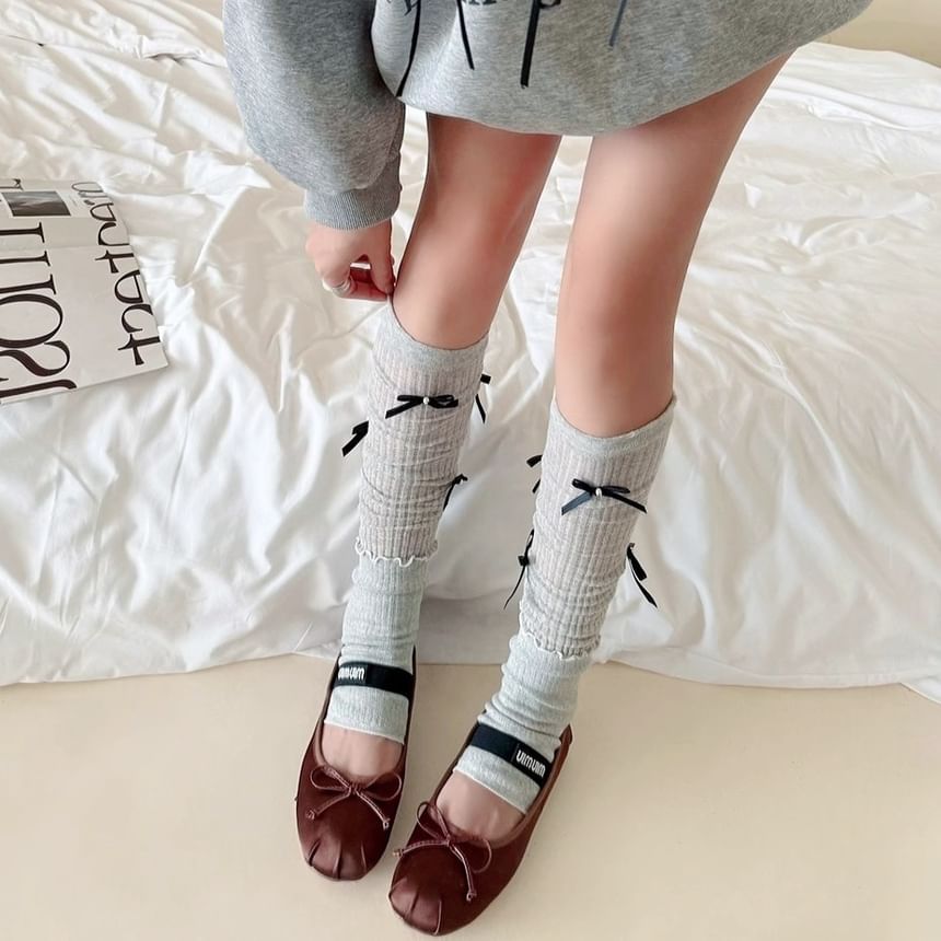 Jambières en tricot à nœud uni