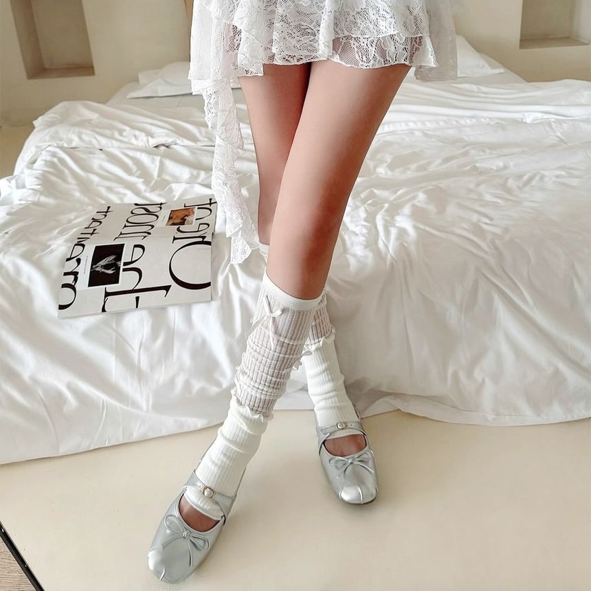 Jambières en tricot à nœud uni