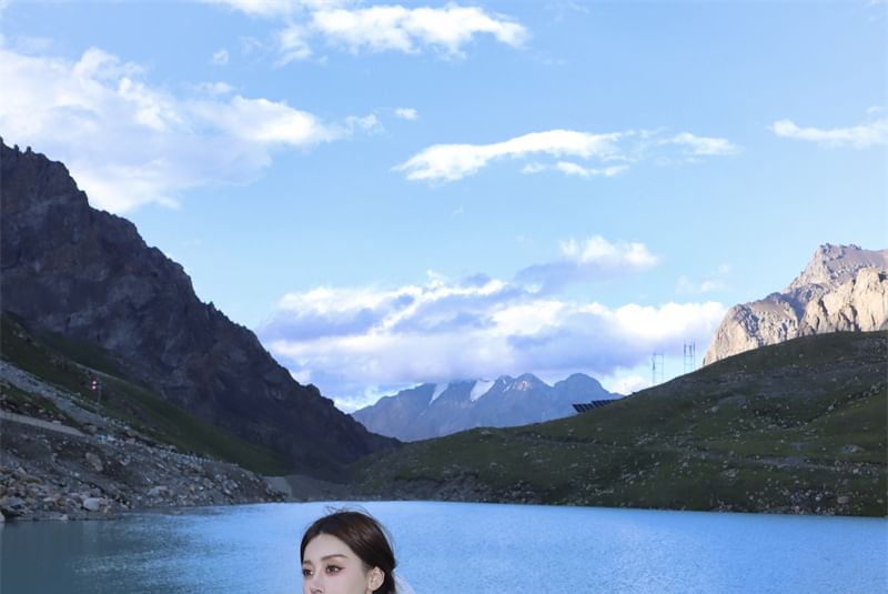 Midi Asymmetrical Plain A-Line Spaghetti Strap Dress