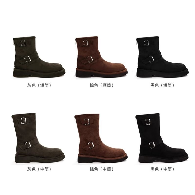 Boots Suede Buckled Designs) (Various Faux
