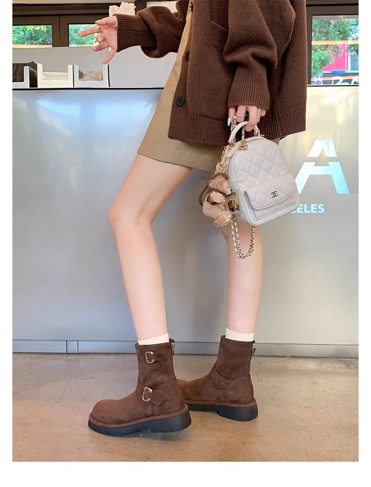 Boots Suede Buckled Designs) (Various Faux