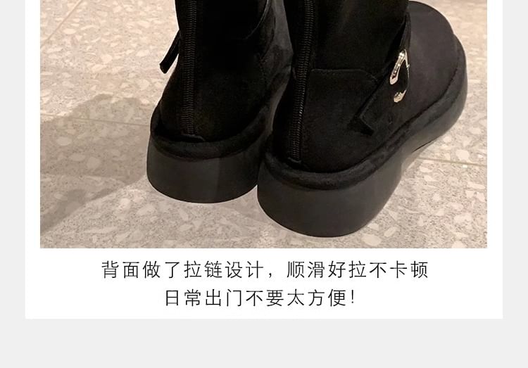 Boots Suede Buckled Designs) (Various Faux