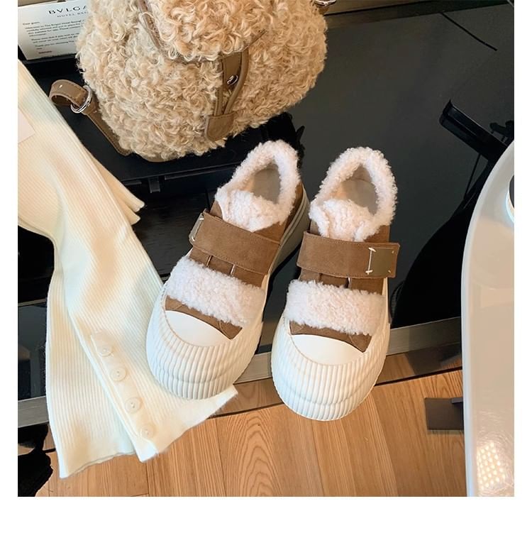 Platform Sneakers Adhesive Strap