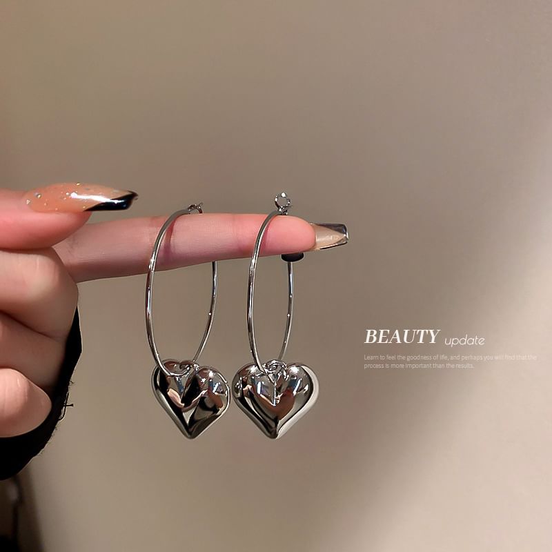 Alloy Heart Designs) Dangle (Various Hoop Earring