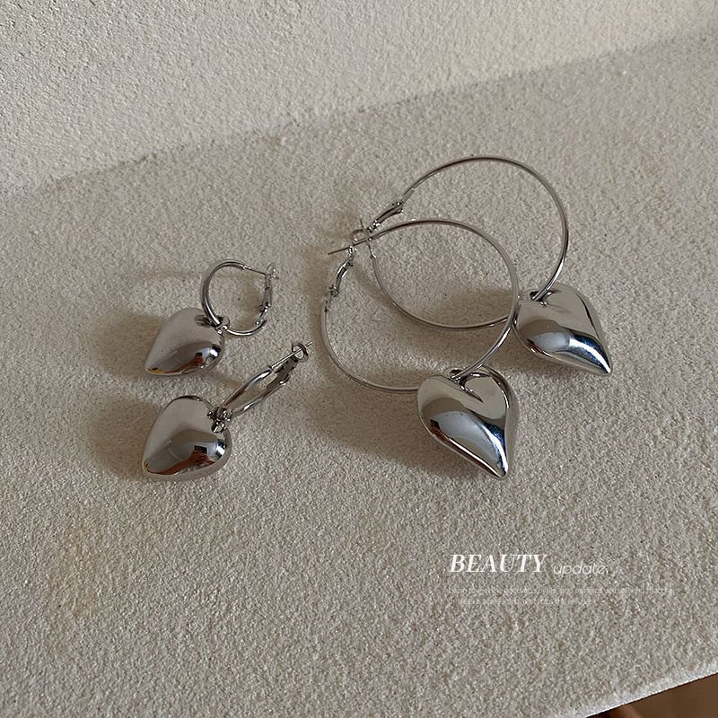 Alloy Heart Designs) Dangle (Various Hoop Earring