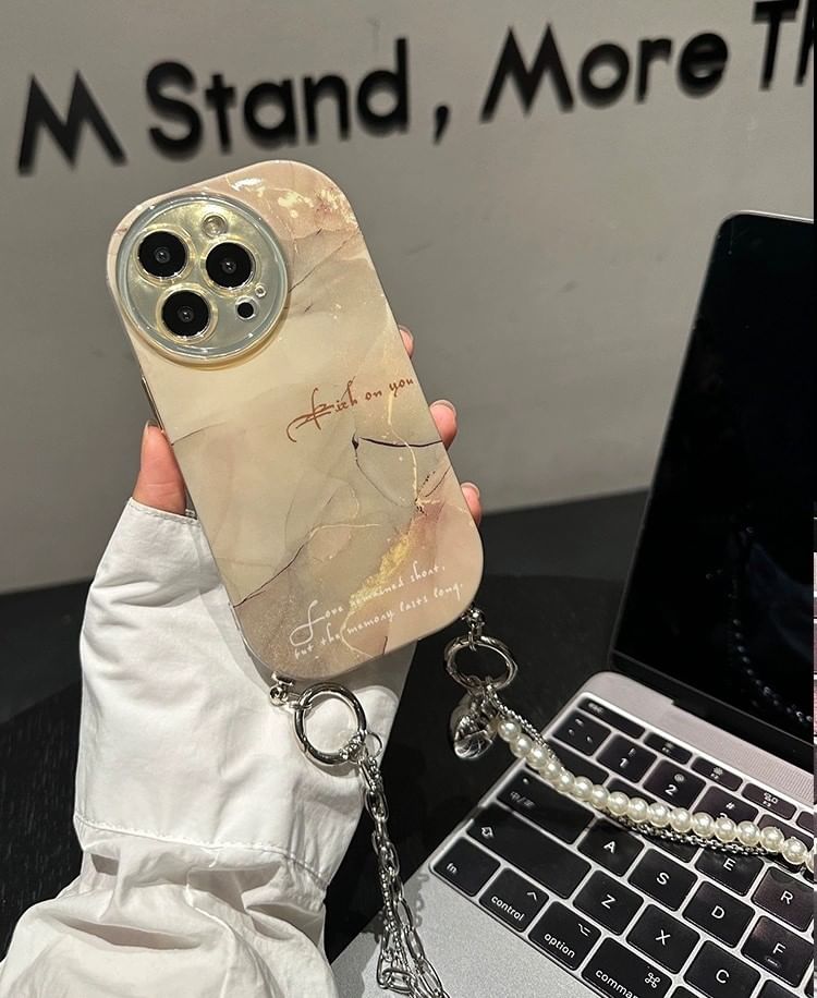 Case Marble Phone Print Lanyard