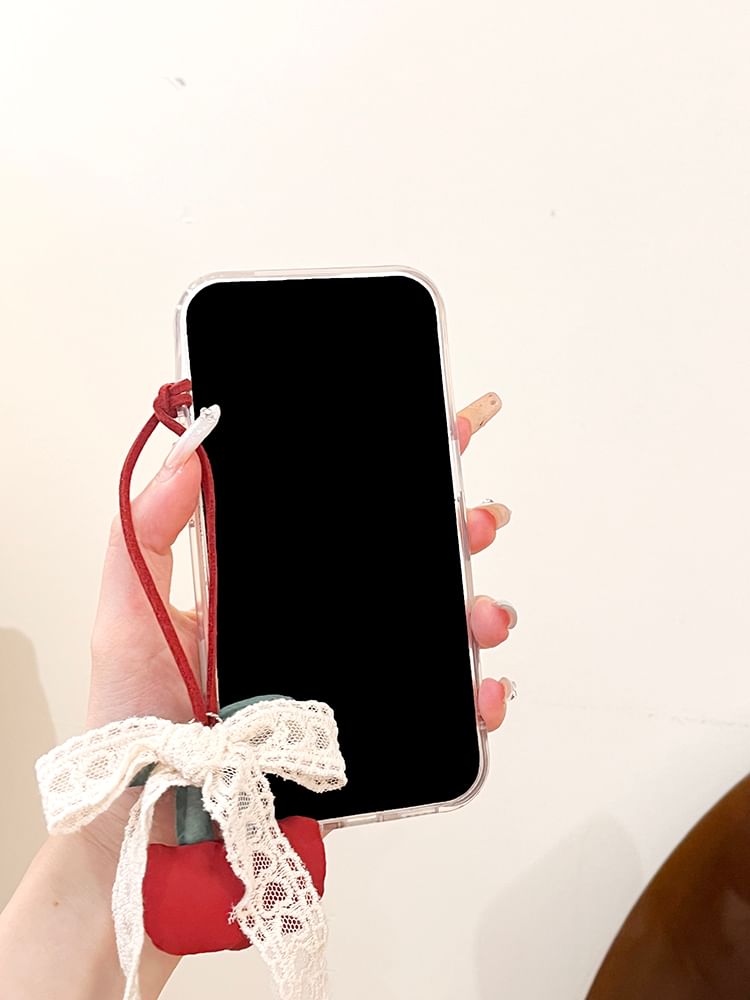 Phone Set Charm Polka Cherry Case / Dot