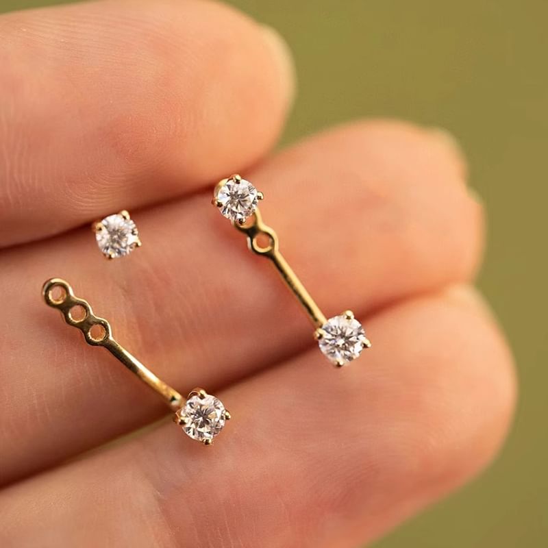 Rhinestone Ear Jacket Alloy