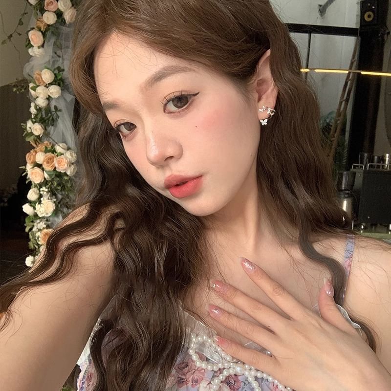 Butterfly Huggie Alloy Earring