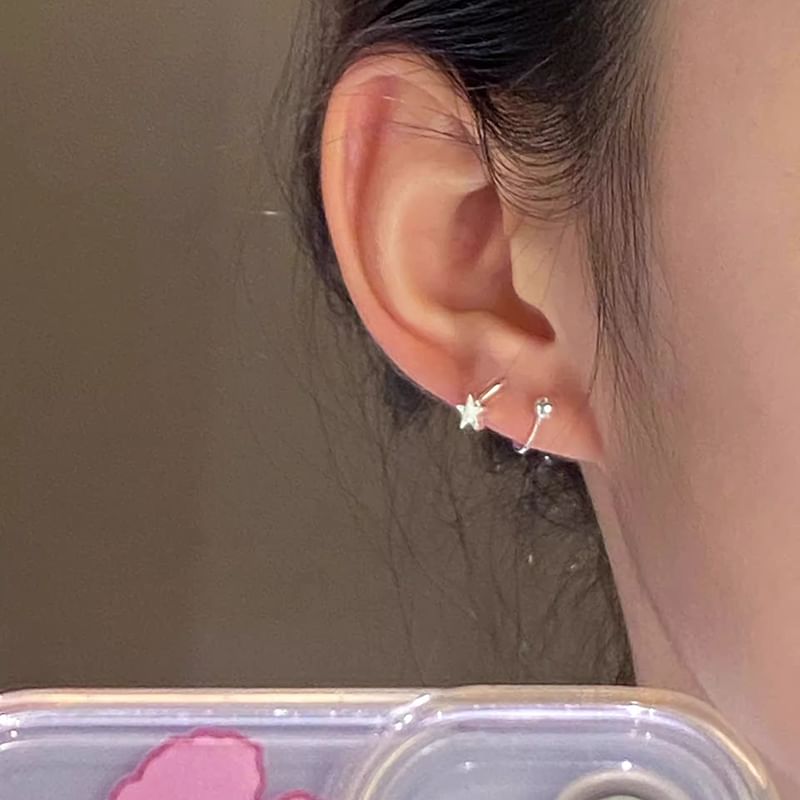 Star / Bead / Heart Alloy Ear Jacket