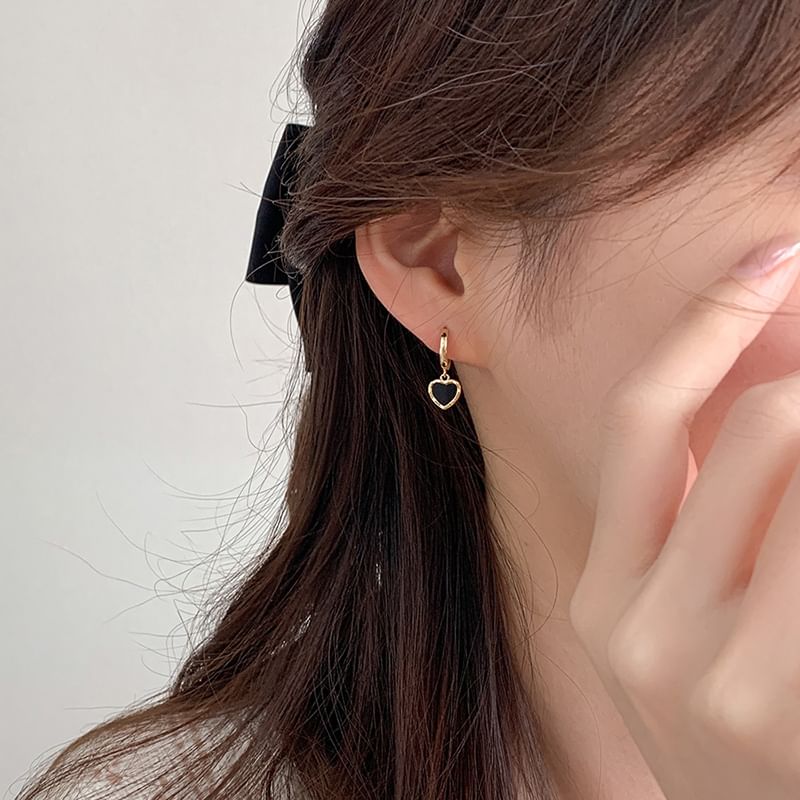 Drop Alloy Earring Heart