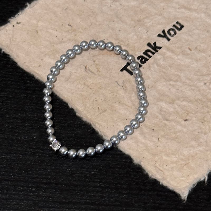 Alloy Bracelet Rhinestone Faux Pearl