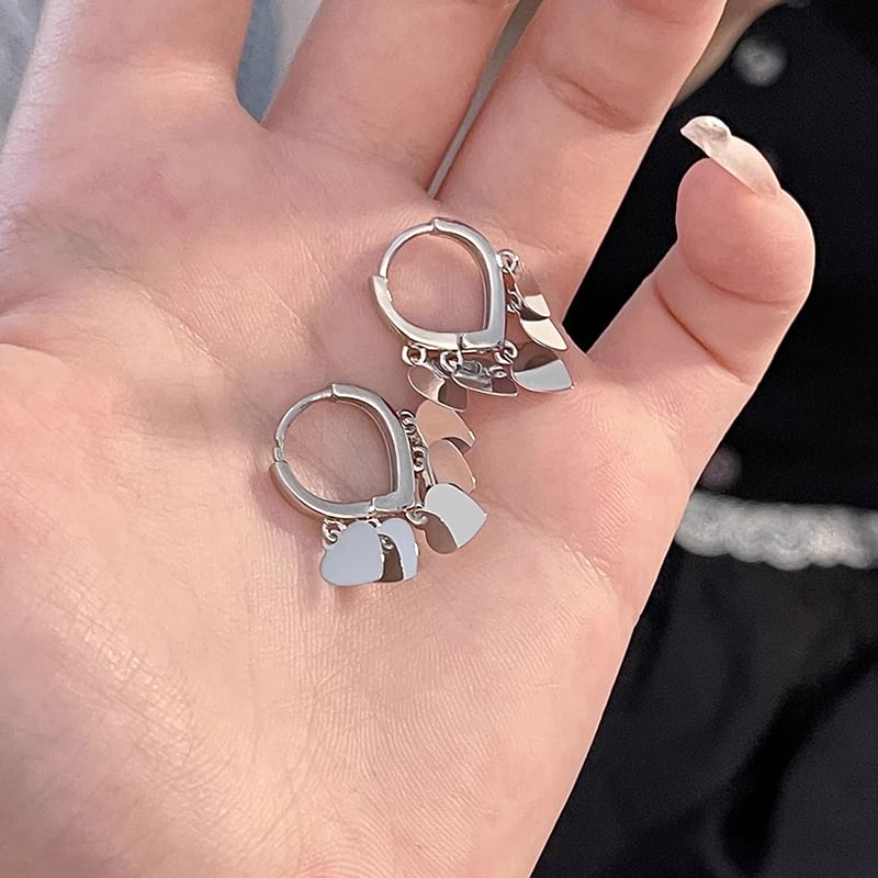 Earring Alloy Heart Drop