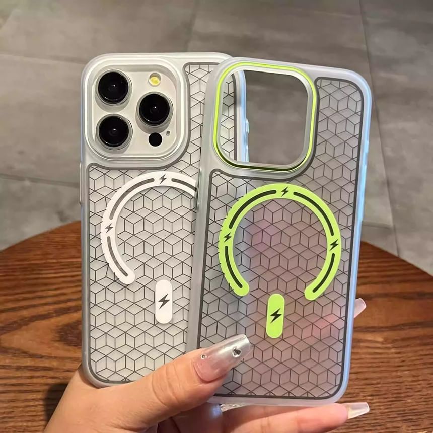 (Compatible Phone Geometric with Magnetic Case MagSafe)