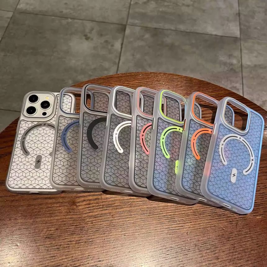 (Compatible Phone Geometric with Magnetic Case MagSafe)