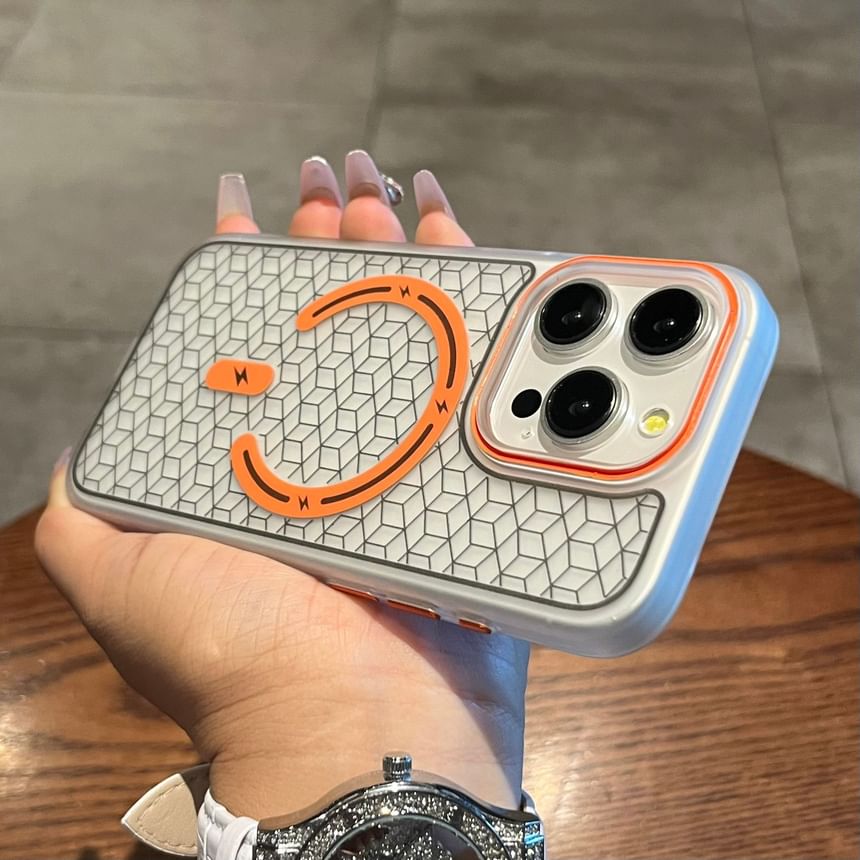 Phone Geometric Magnetic Case with (Compatible MagSafe)