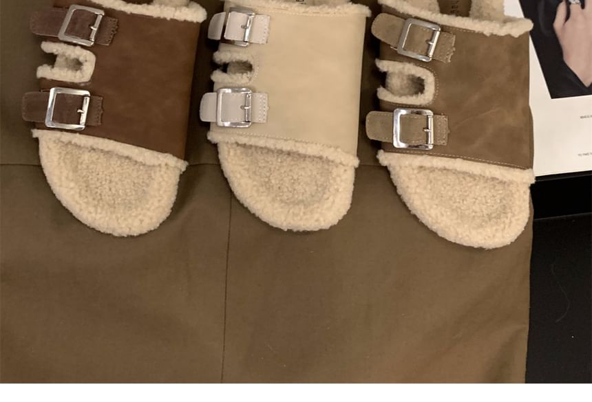 Fleece Slide Sandals