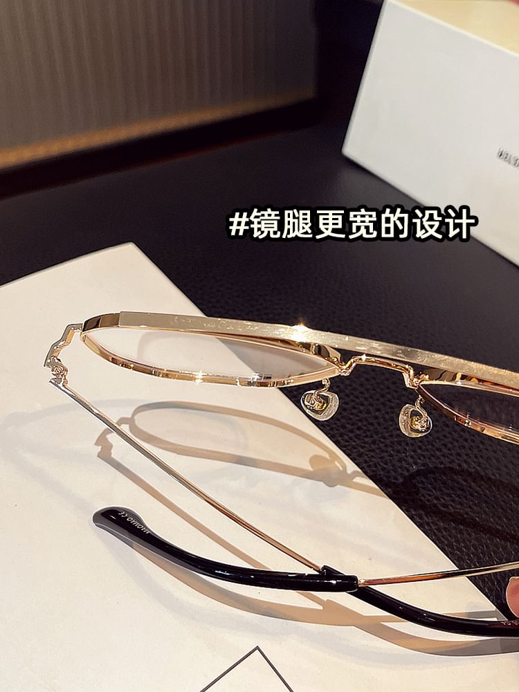 Bridge Frame Metal Double Eyeglasses