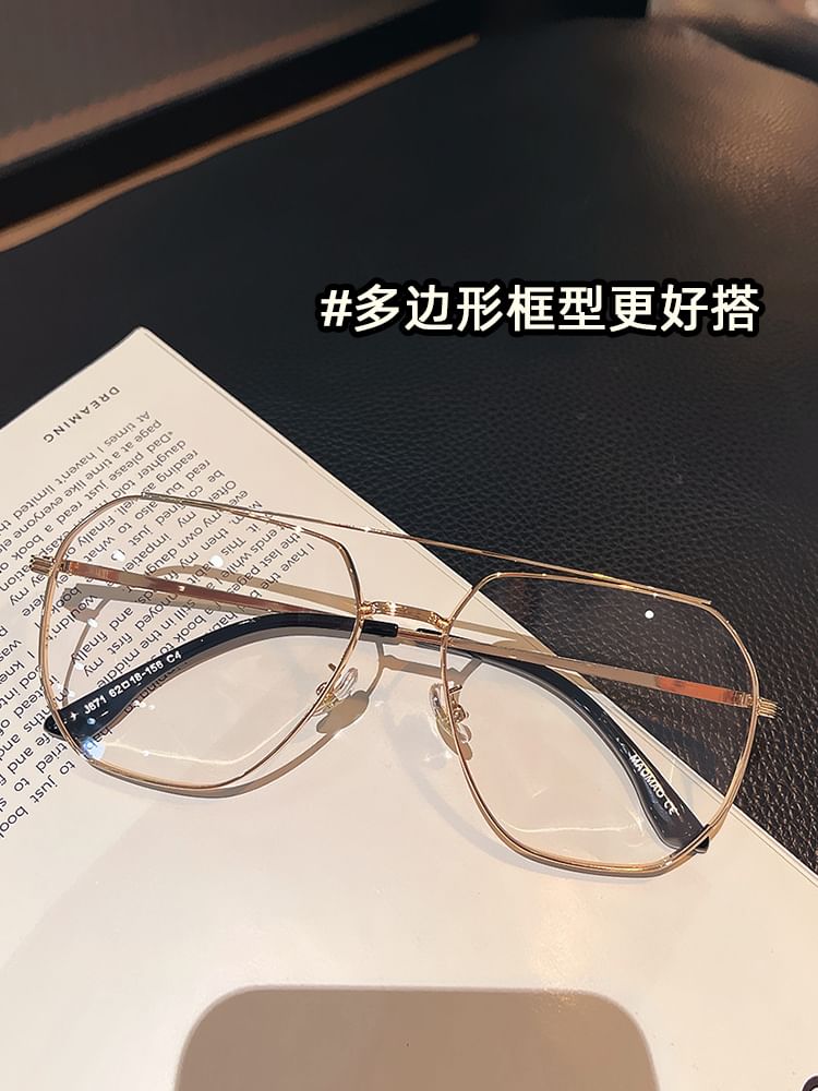 Bridge Frame Metal Double Eyeglasses