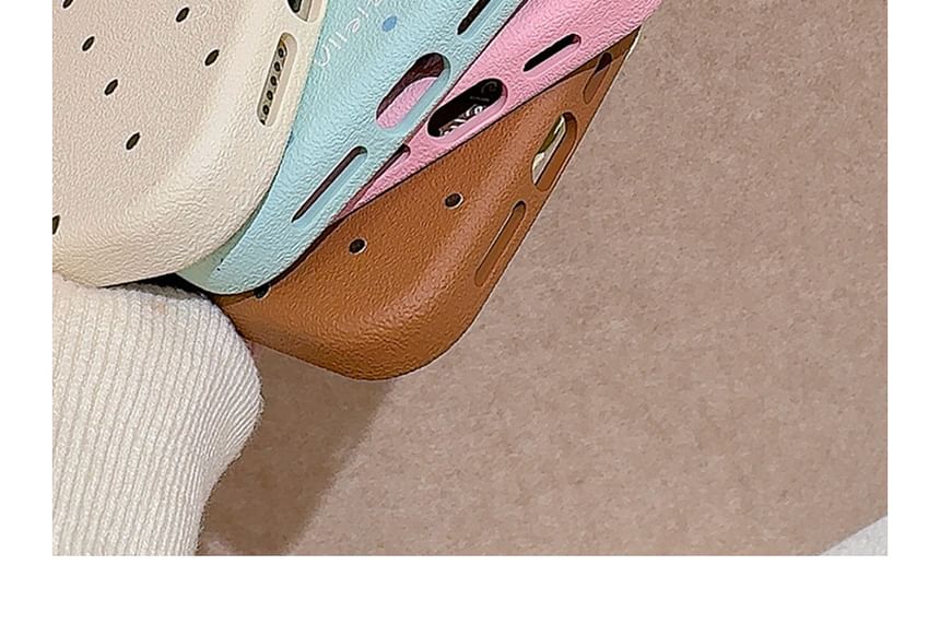 Plain Leather Dots Phone Case - iPhone 16 Pro Max / 16 Pro / 16 / 15 Pro Max / 15 Pro / 15 / 14 Pro Max / 14 Pro / 14 / 13 Pro Max / 13 Pro / 13 / 12 Pro Max / 12 Pro / 12