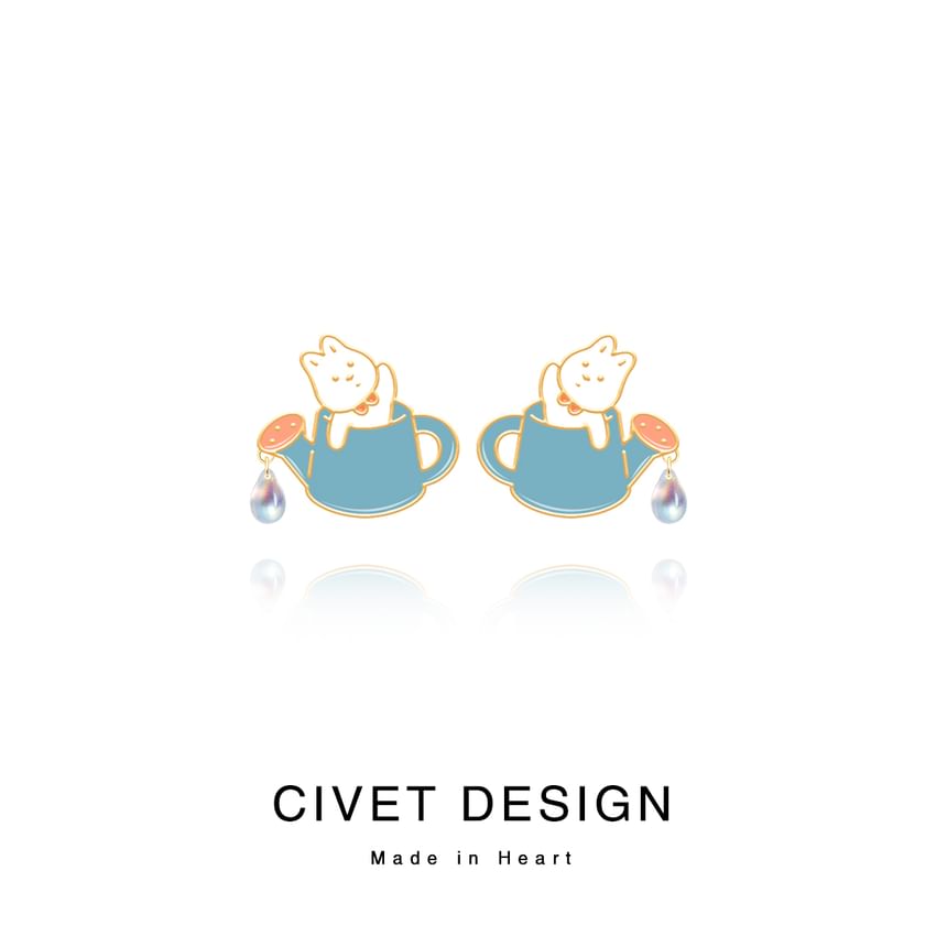 Ear Earring Designs Rabbit / Stud ) Silver Sterling Cartoon ( Various Cuff