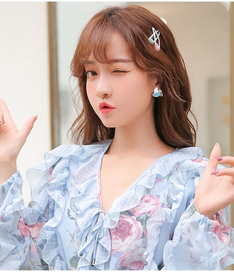 Ear Earring Designs Rabbit / Stud ) Silver Sterling Cartoon ( Various Cuff