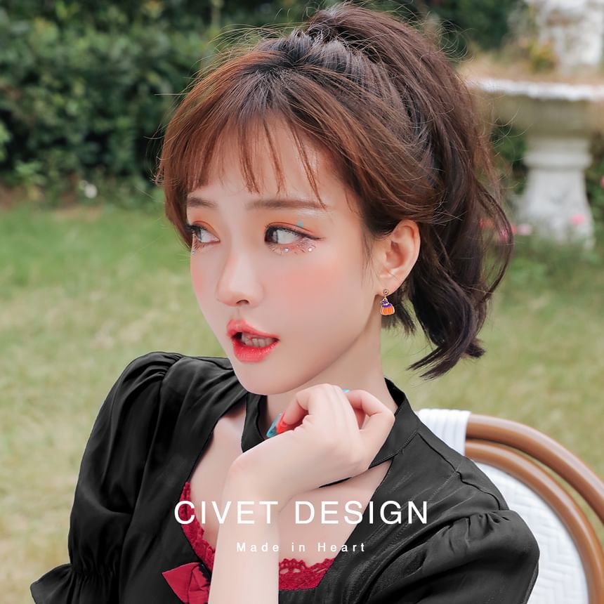 Pumpkin Box Velvet Jewelry + Phantom Halloween Earring