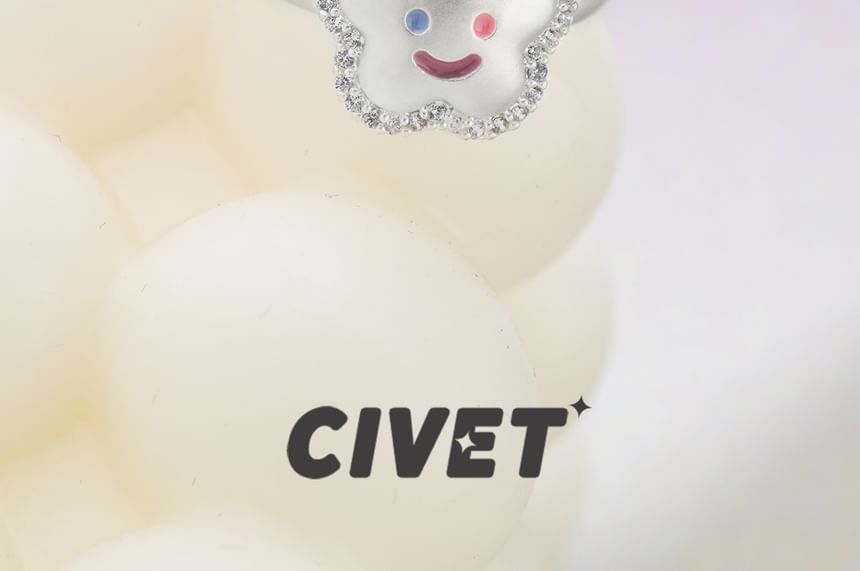 Flower Open Ring Face Smiley