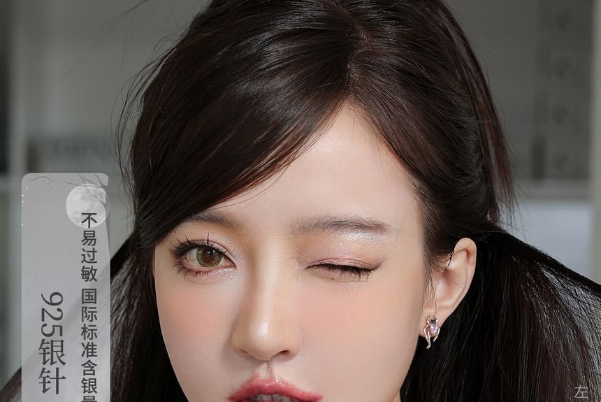 Ear Silver Spider / Sterling Stud Cuff Earring Simple