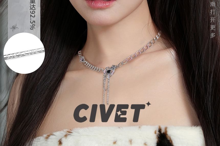 Ear Silver Spider / Sterling Stud Cuff Earring Simple