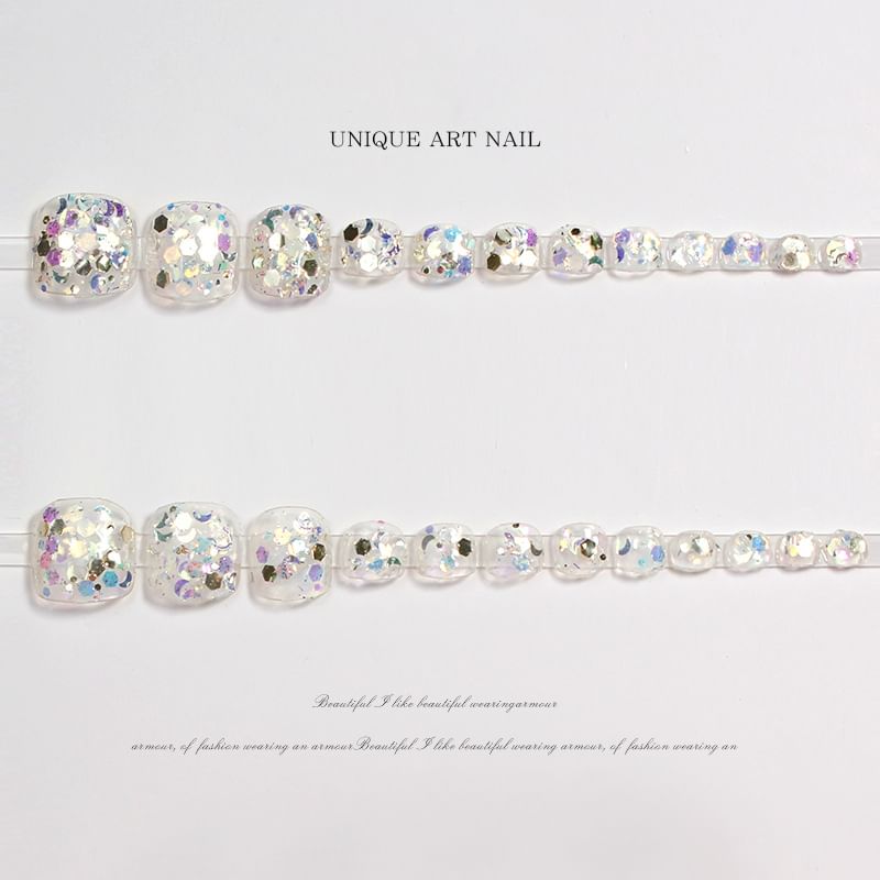Embellished Press On Toenail