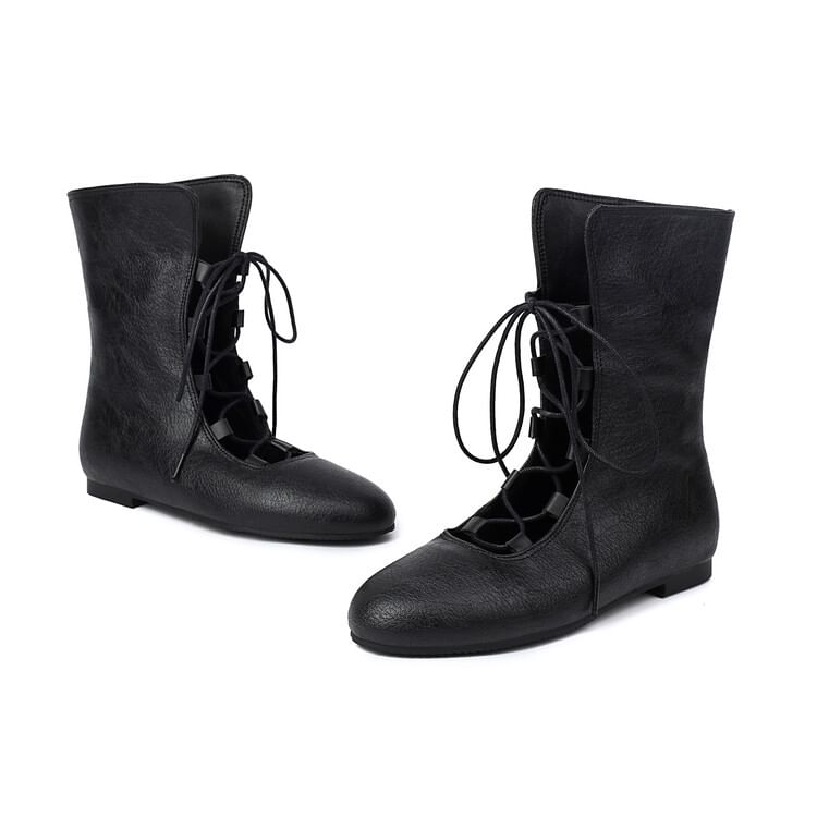 Short Lace-Up Boots
