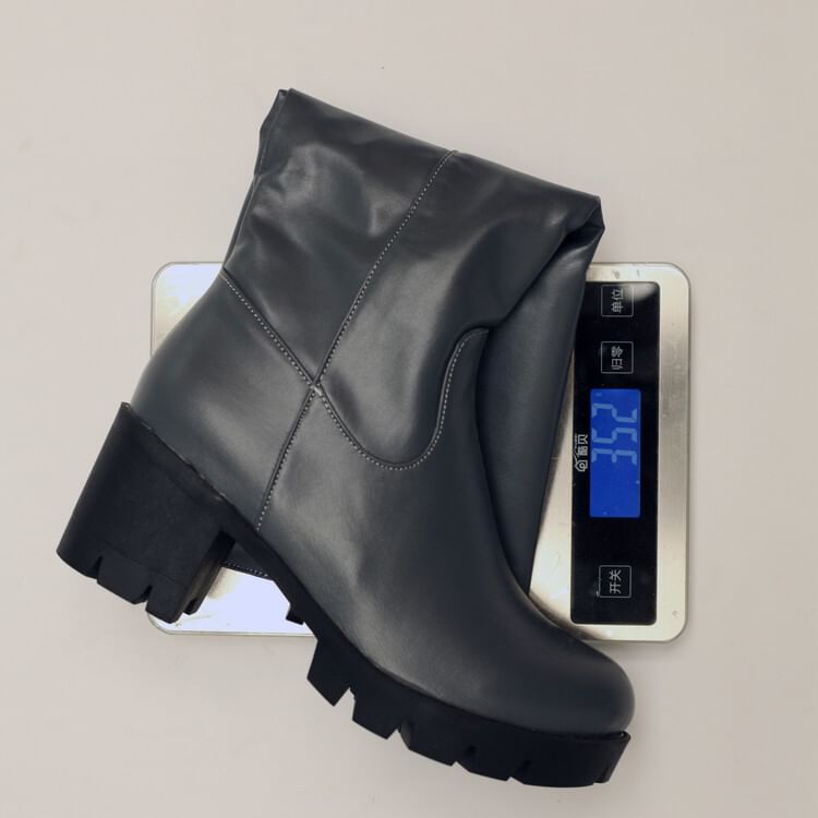 Buckled Boots Heel Tall Chunky