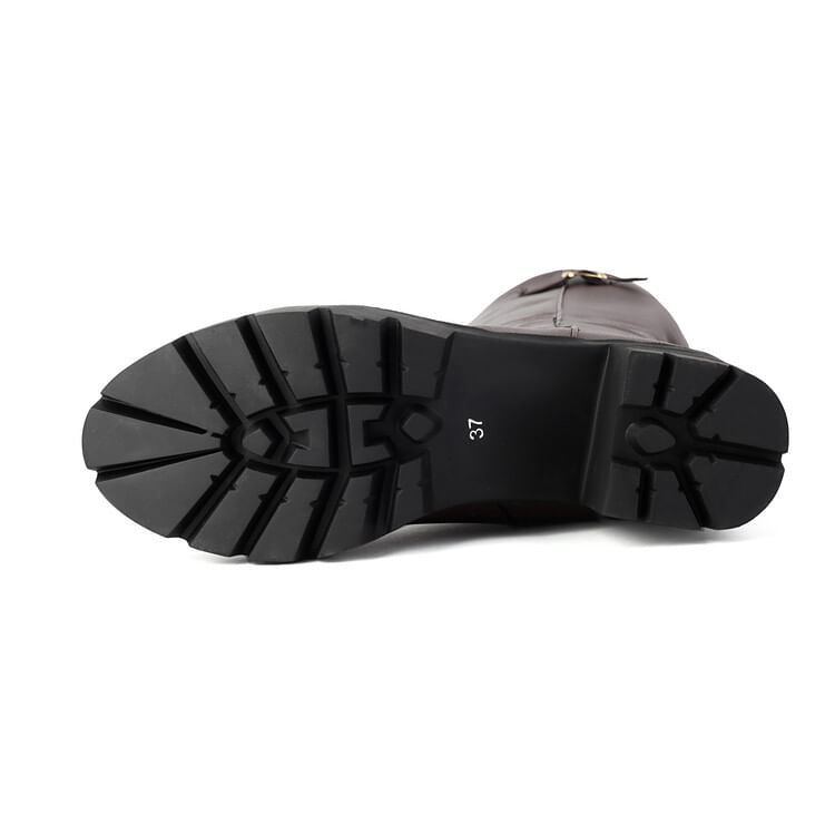 Buckled Boots Heel Tall Chunky