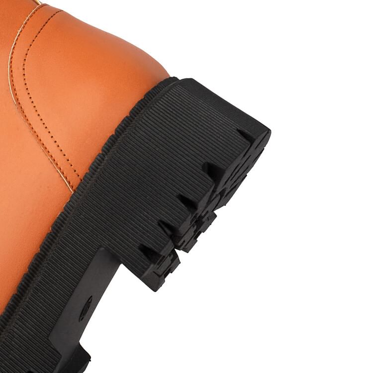 Short Boots Faux Platform Leather