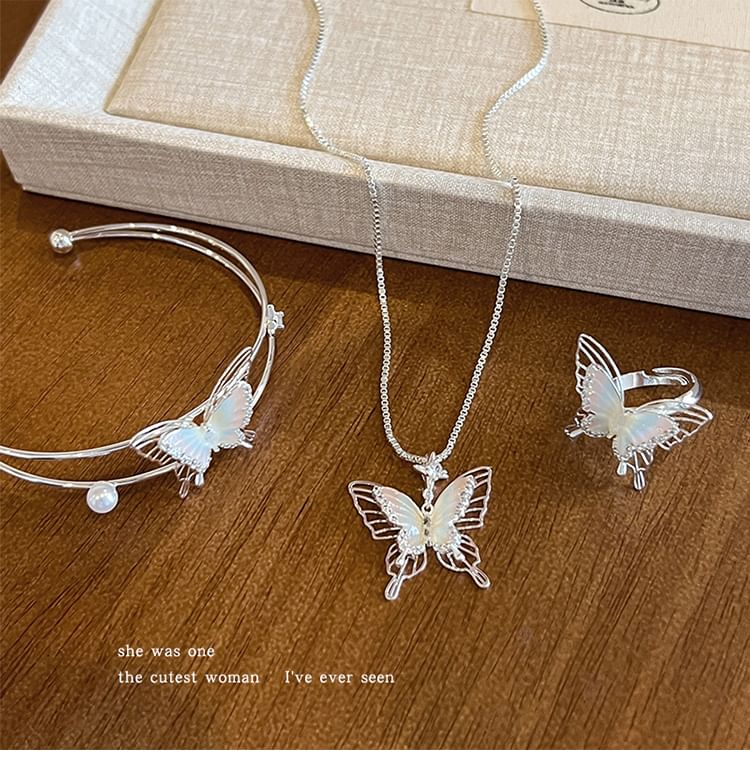 Butterfly Open Bangle / Ring / Necklace