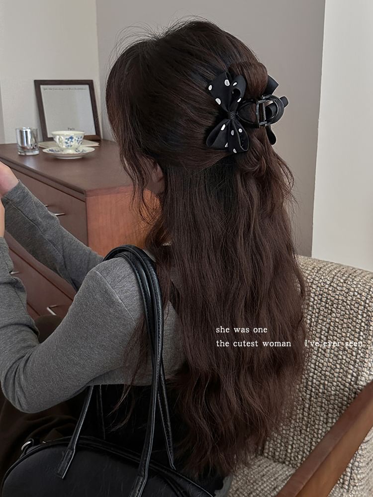 Dotted Bow Hair Claw